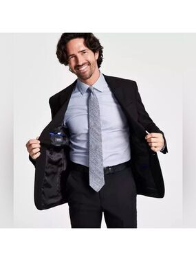Kenneth Cole Reaction Men's Techni-Cole Blazer Suit Jacket Sport Coat Black 36R